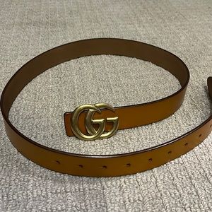 110 cm GG belt- tan MOVING!  Closet clean out!